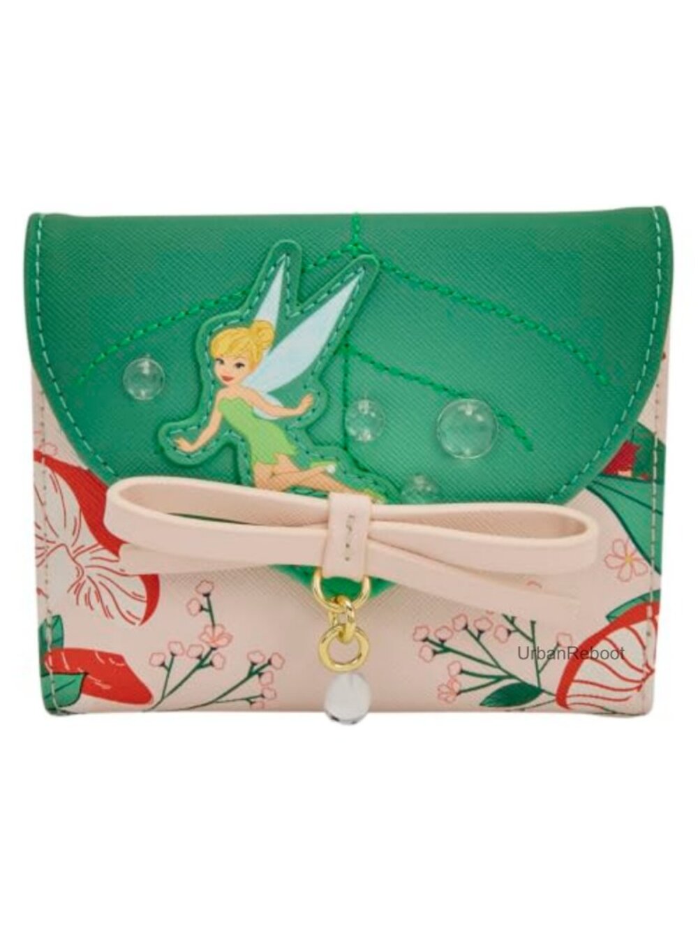 Faux Leather Disney Fairies Bifold Wallet 6 Card Slots Pixie Dust
